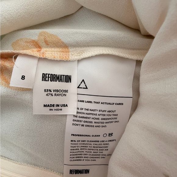 Reformation Myrtle Maxi Dress - Cream with Yellow Floral Motif - Picture 3 of 8